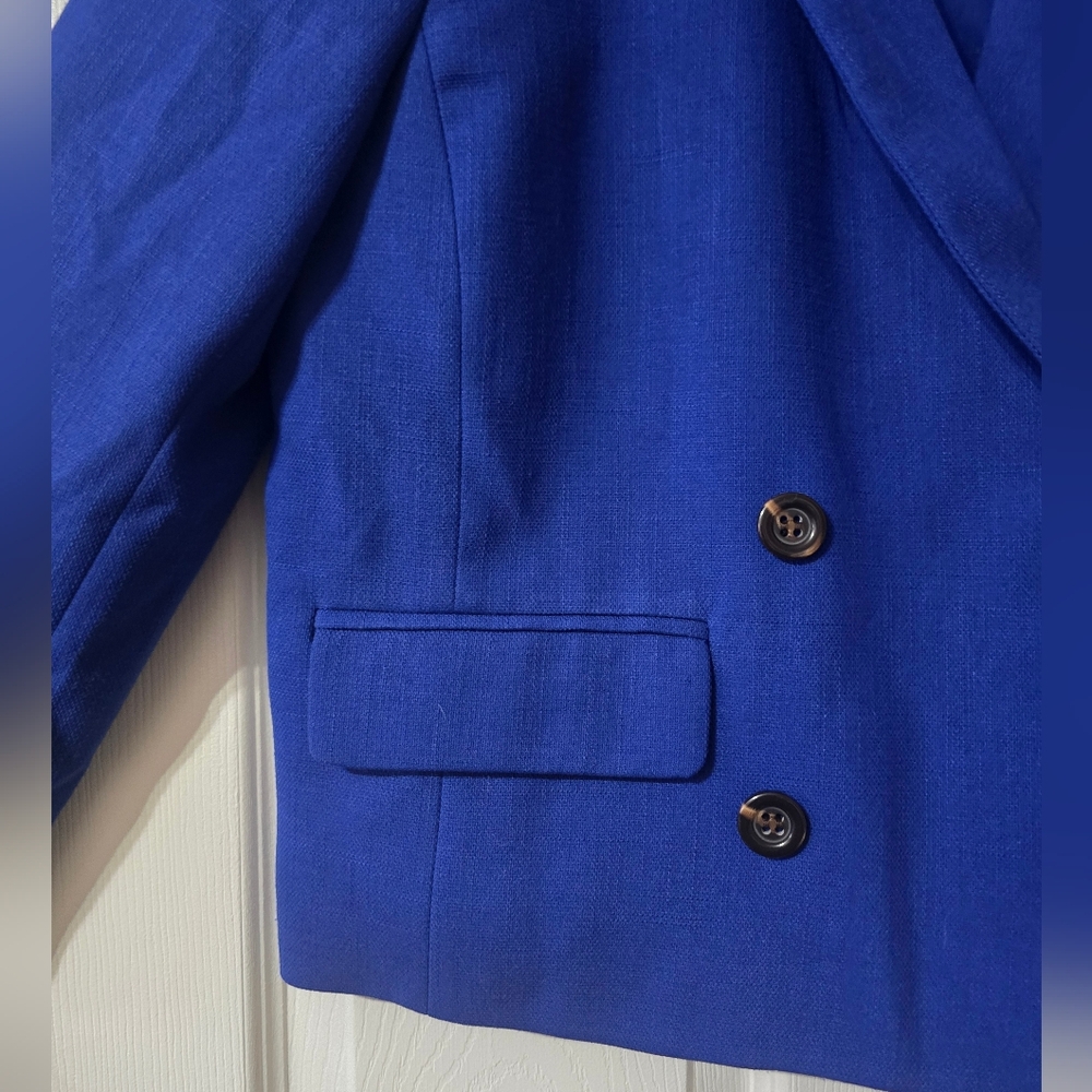 Cropped Boxy Blue Blazer by Ann Taylor, Relaxed Fit, Fully Lined, Size 6, EUC! - Picture 7 of 15